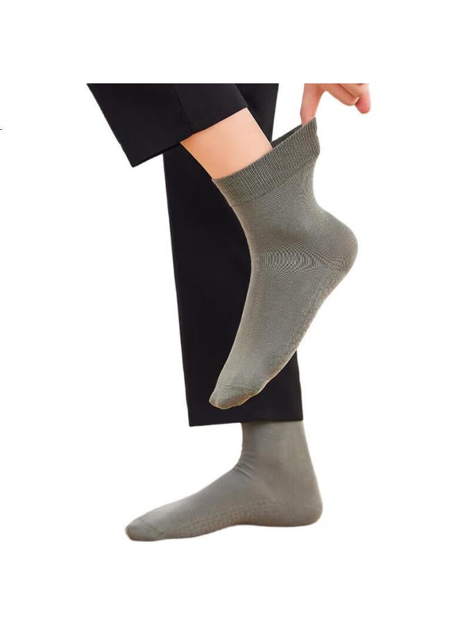 A Fish Men'S Spring And Summer Business Mid-Tube Socks 10A Grade Antibacterial And Odor-Resistant Cotton Socks Sports Long Socks Massage Bottoms - Image 3