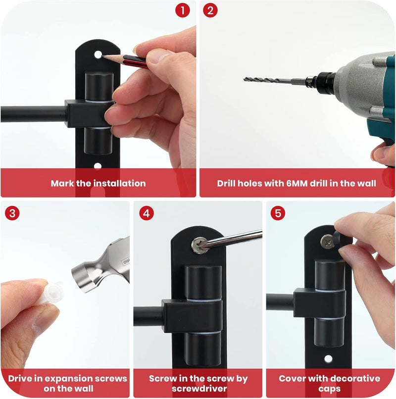 LIFXIZE Helmet Hanger Wall Mount with 180° Rotation and 2 Hooks - 2 Pack - Image 5