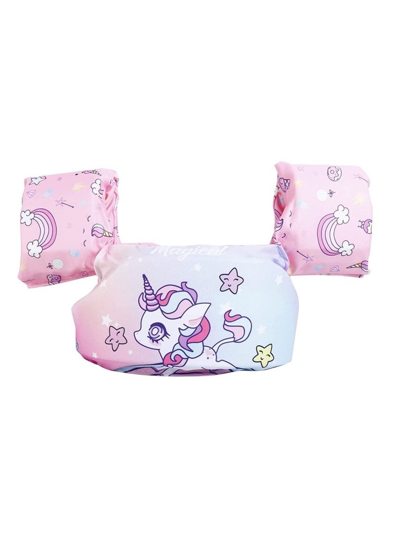 GGEROU Toddler Swim Vest,Swim Arm Bands,Kids Water Wings Arm Floaties,Unicorn - Image 1
