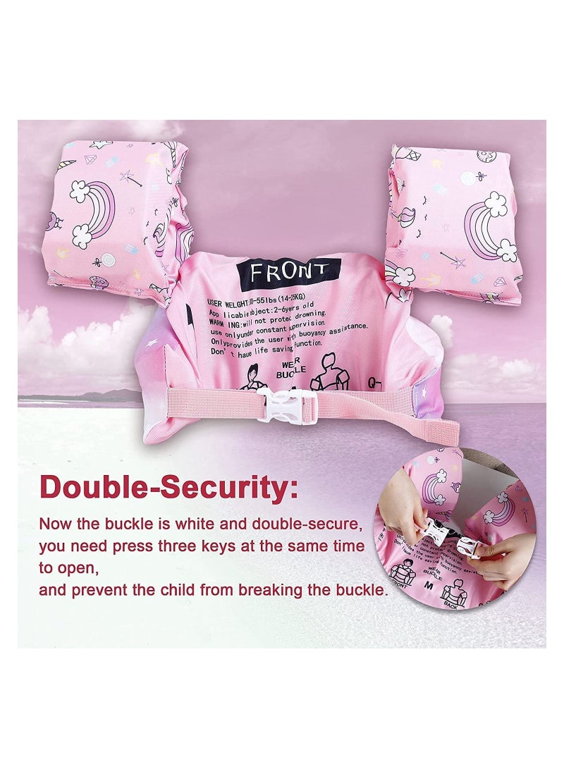 GGEROU Toddler Swim Vest,Swim Arm Bands,Kids Water Wings Arm Floaties,Unicorn - Image 3