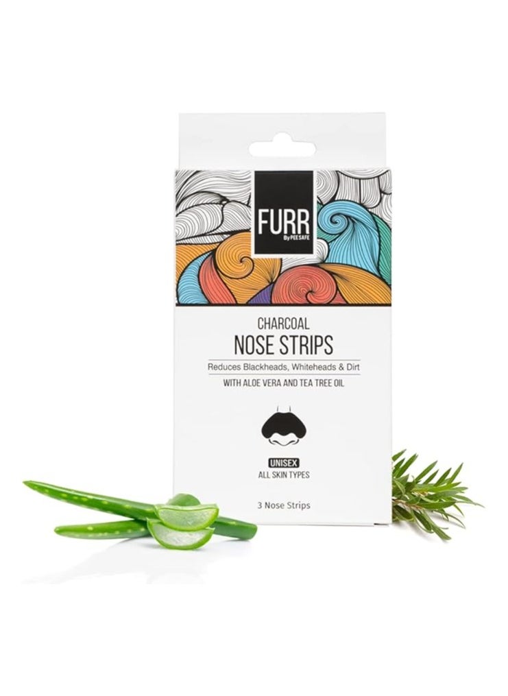 PEE SAFE - Charcoal Nose Strips Pack Of 9 Reduces Blackheads Oil And Dirt - Image 1