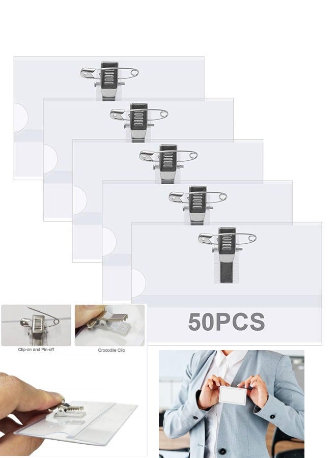 كيلا شفاف للماء حامل بطاقة الهوية شارة حامل بطاقة العمل - Image 1