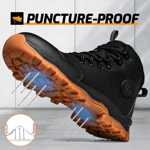 SFSDOUN Work Boots for Men,Puncture-Resistant Industrial Safety Boots,Lightweight Non Slip Work Shoes,Construction Indestructible Steel Toe Work Shoes. - Image 4