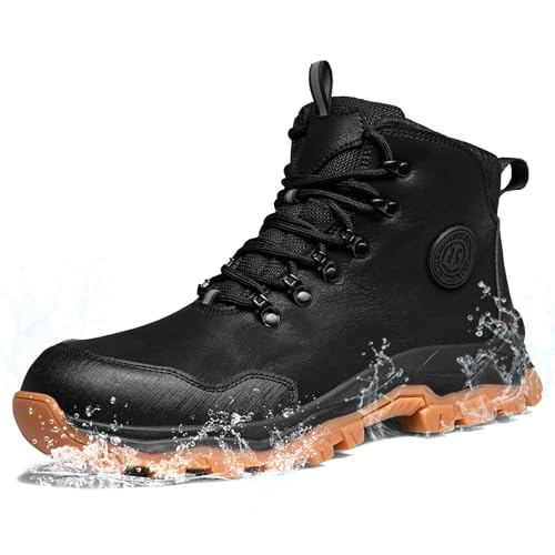 SFSDOUN Work Boots for Men,Puncture-Resistant Industrial Safety Boots,Lightweight Non Slip Work Shoes,Construction Indestructible Steel Toe Work Shoes. - Image 1