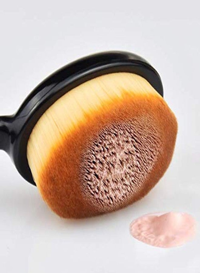 DNHCLL 2 PCS Professional Oval Loose Powder Toothbrush Foundation Makeup Brushes for Blending Liquid, Cream or Flawless Powder Cosmetics - Image 5