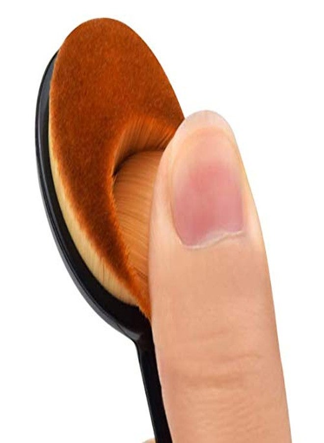 DNHCLL 2 PCS Professional Oval Loose Powder Toothbrush Foundation Makeup Brushes for Blending Liquid, Cream or Flawless Powder Cosmetics - Image 3
