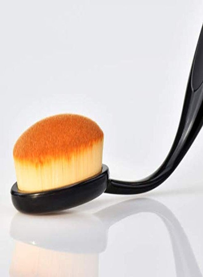 DNHCLL 2 PCS Professional Oval Loose Powder Toothbrush Foundation Makeup Brushes for Blending Liquid, Cream or Flawless Powder Cosmetics - Image 4