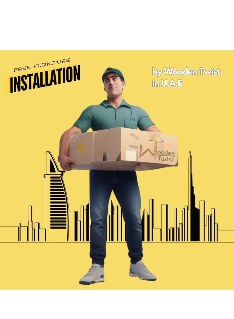 وودن تويست كرسي طعام خشبي مريح بتصميم فاخر لغرفة المعيشة (أبيض) - Image 4