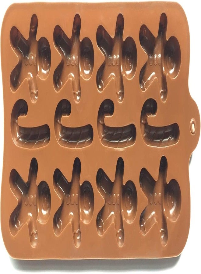 Bake House 2pcs Christmas Silicone Molds for Baking Jelly Soap, Candy Cane, Gingerbread Men Chocolate Candy Mold (2 Shapes) - Image 3