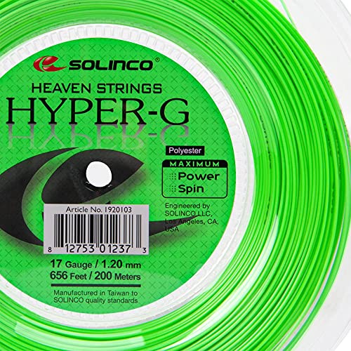 Solinco Hyper-G Co-Polyester Tennis String Reel 656 ft / 200 m Extreme Spin, Power & Control - TruTension Technology, Durable High-Performance Polyester,17 - Image 2