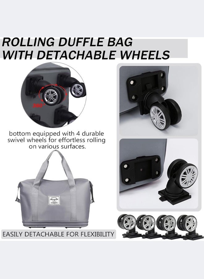 A large-capacity, wheeled, and wet-dry separated travel bag for students, ideal for short trips and carrying luggage. - Image 3