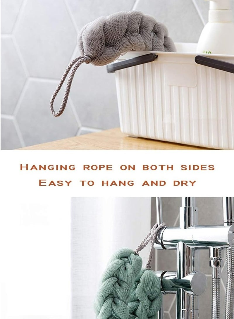 Oasisgalore 4 Packs Long Stretch Back Sponge with Rope Handles Back Scrubber Bath Shower Mesh Sponge for Men and Women  - Image 4