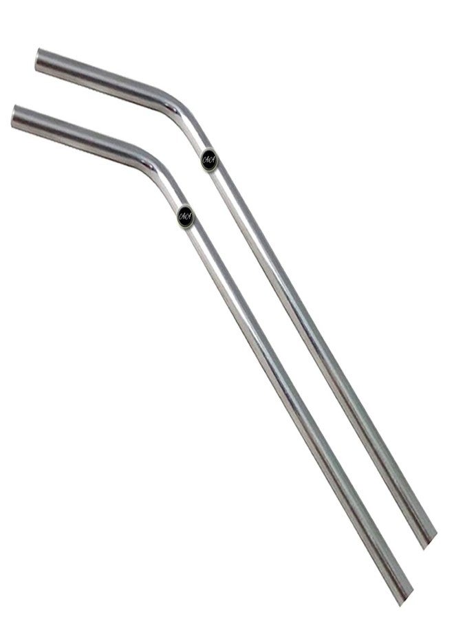 AIA India Bent Drinking Stainless Steel Straws, Bar Accessories | Length 8.00 INCH | Set of 4 - Image 4