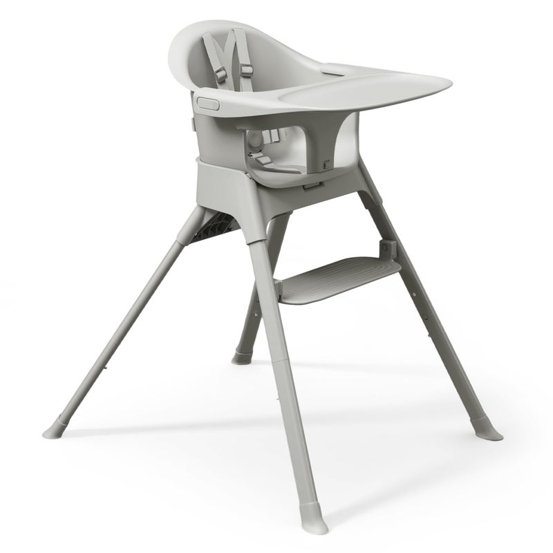 Mompush Olli 7-in-1 Convertible High Chair for Babies and Toddlers â€“ Adjustable Height & Footrest, Dishwasher-Safe Tray, Compact Foldable Design for Easy Storage & Travel, Lightweight Yet Durable - Image 1