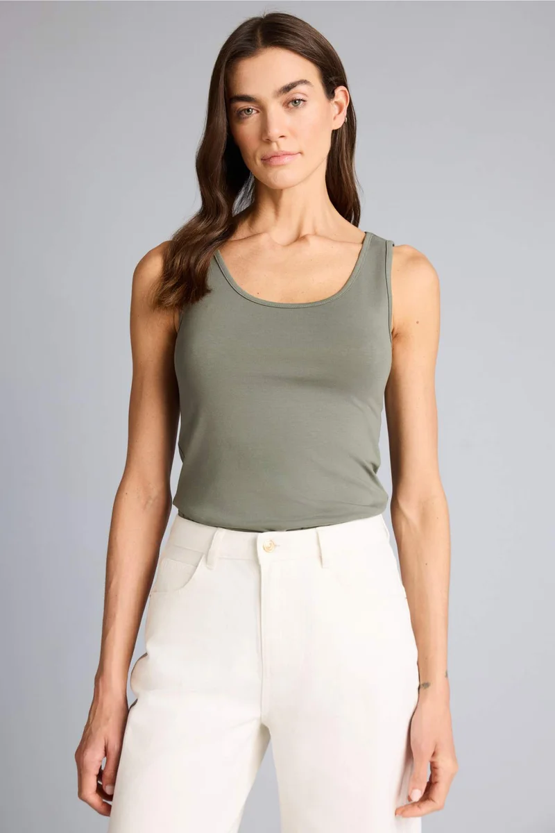 ديفاكتو Slim Fit Basic Round Neck Tank Top