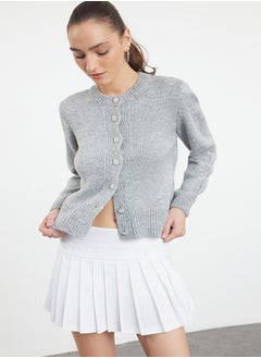 Light Gray Soft Textured Jewel Button Knitwear Cardigan TWOAW21HI0034 - pzsku/Z6B435908DBE3F953BCDCZ/45/_/1730941483/9ebd0485-98b8-428c-8416-f56df8ed3da9