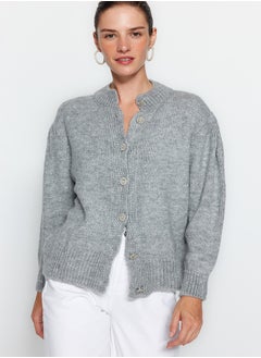 Light Gray Soft Textured Jewel Button Knitwear Cardigan TWOAW21HI0034 - pzsku/Z6B435908DBE3F953BCDCZ/45/_/1730941485/ffbe7943-f6f6-4f59-adcf-1917938df623