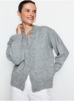 Light Gray Soft Textured Jewel Button Knitwear Cardigan TWOAW21HI0034 - pzsku/Z6B435908DBE3F953BCDCZ/45/_/1730941486/a4d47fce-dba8-4bf5-a83d-2166f382d333