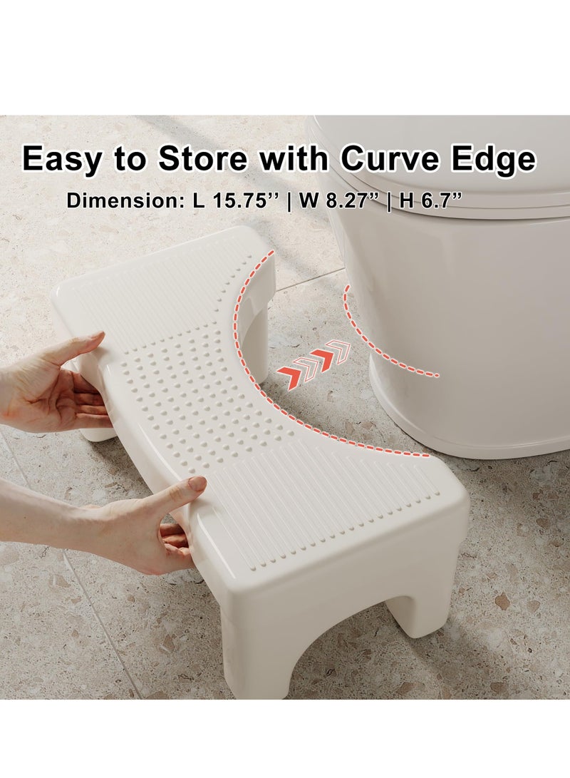 Excefore Toilet Stool, Stool for Bathroom, Kids Elevated Toilet Stool for Comfortable Bathroom Experience, Bathroom Footstool, Toilet Step Stool,Non-Slip Toilet Assistance Step Stool for All Ages 7 Inch  - Image 4
