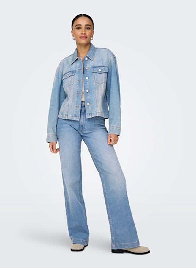 ONLY ONLY Womens Mishy Highwaist Lb Wide Leg Jeans  - Image 1