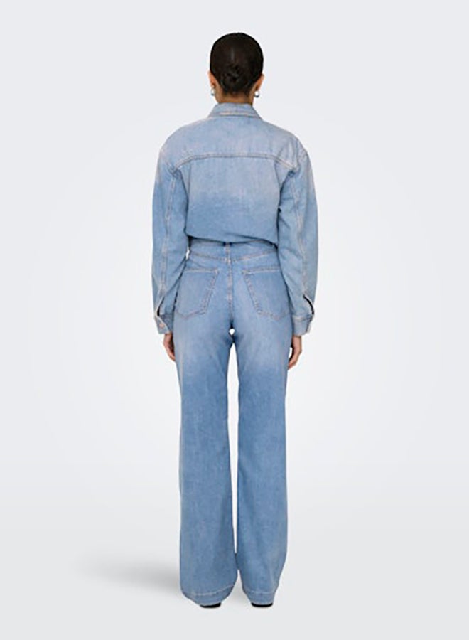 ONLY ONLY Womens Mishy Highwaist Lb Wide Leg Jeans  - Image 5