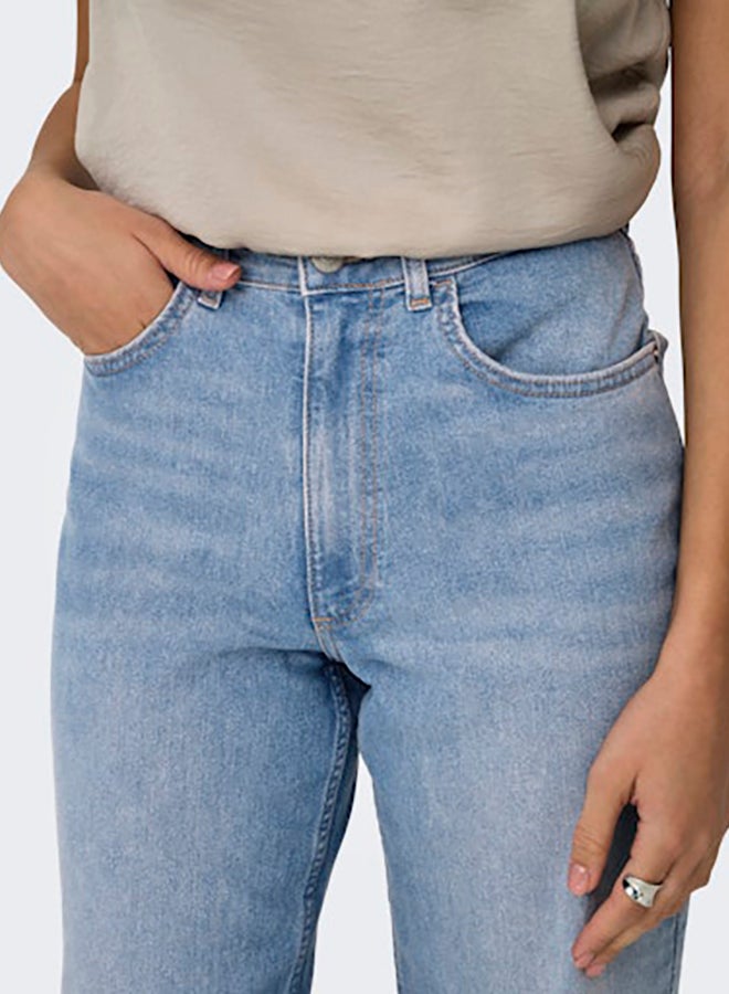 ONLY ONLY Womens Mishy Highwaist Lb Wide Leg Jeans  - Image 2