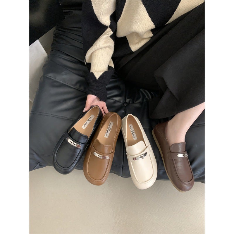 Low-Heeled Soft-Soled Loafers For Women 2025 Autumn New Retro Mori Girl Versatile Slip-On Shoes - Image 4