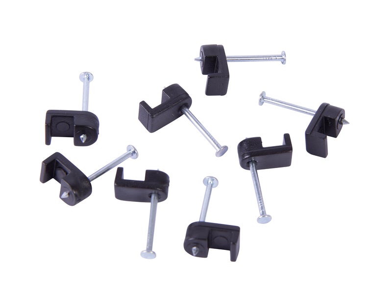 Gardner Bender PSB-1600T Low-Voltage Cable Staple, 3/16 Inch., CAT6 / RG-59 / RG-6 / Polyethylene - UV Resistant, Splinter Free, Black - Image 2