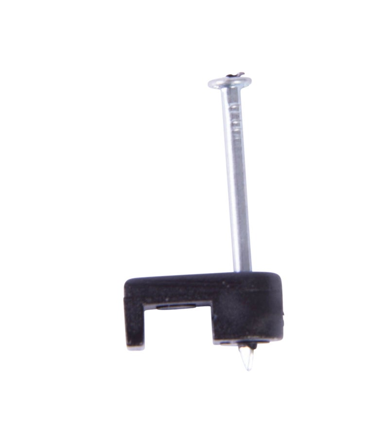 Gardner Bender PSB-1600T Low-Voltage Cable Staple, 3/16 Inch., CAT6 / RG-59 / RG-6 / Polyethylene - UV Resistant, Splinter Free, Black - Image 1