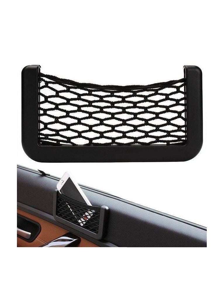Generic Creative Multi Use Small Storage Net Pocket For Car, Self Adhesive Two Pieces Set  - Image 1