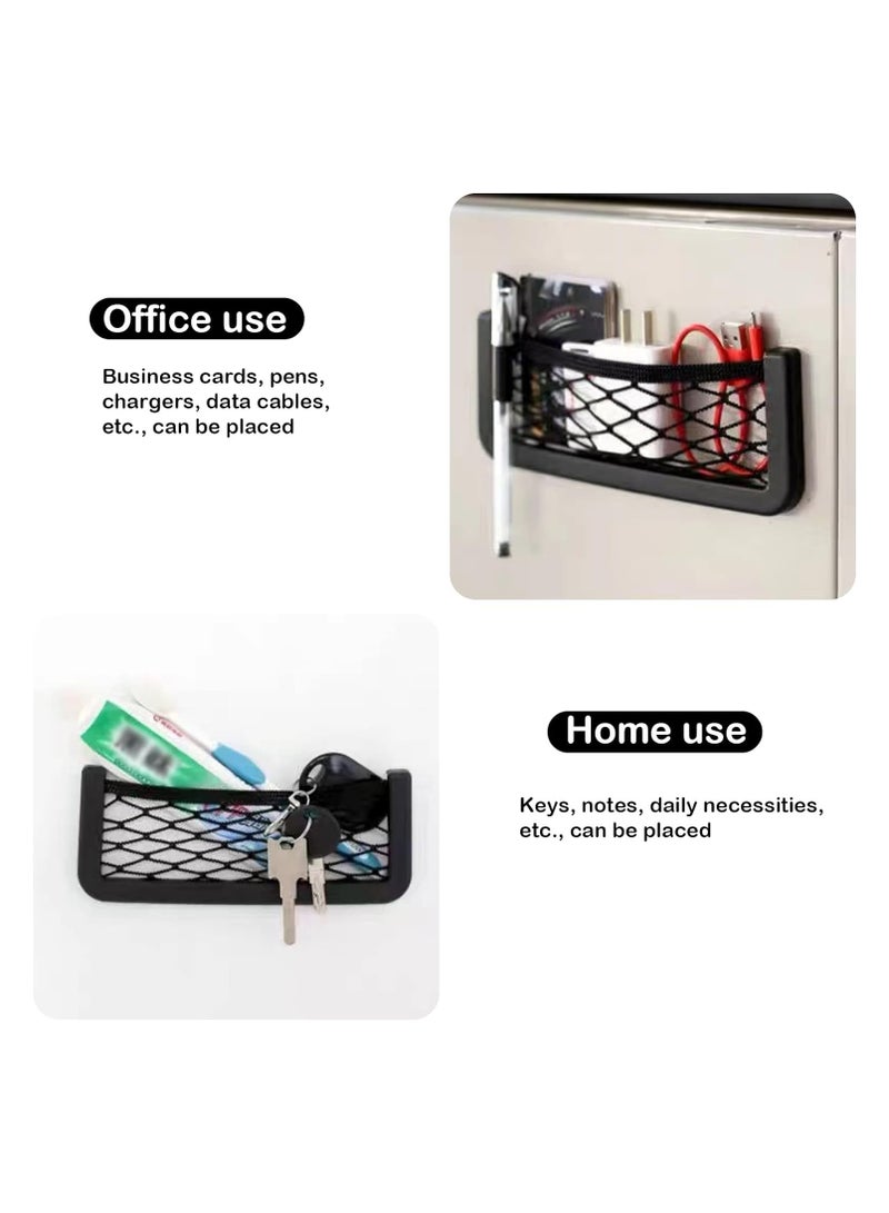 Generic Creative Multi Use Small Storage Net Pocket For Car, Self Adhesive Two Pieces Set  - Image 5