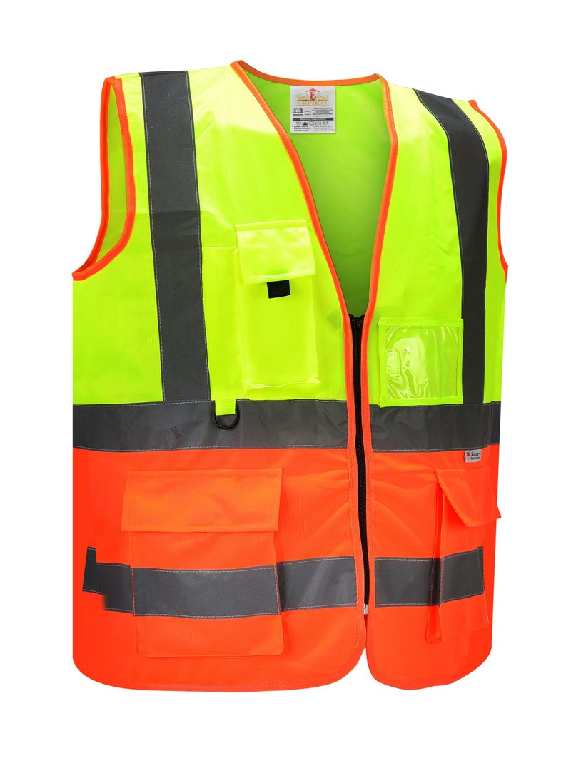 Empiral Multiglow Safety Vest Jacket Green/Orange 
