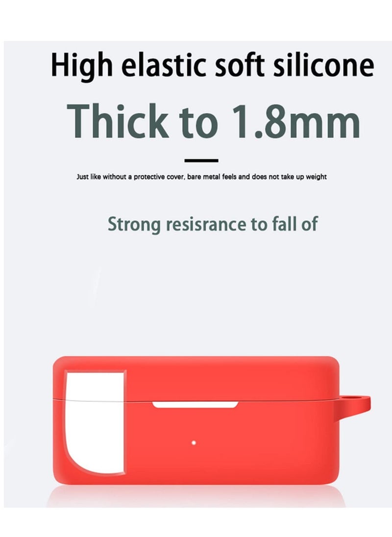Suitable For OnePlus Buds N Earphone Cover Shell Shockproof for Oneplus Nord Buds Protect Sleeve Dustproof Case With Hook Red