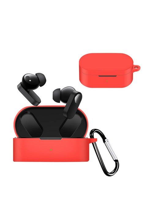Suitable For OnePlus Buds N Earphone Cover Shell Shockproof for Oneplus Nord Buds Protect Sleeve Dustproof Case With Hook Red