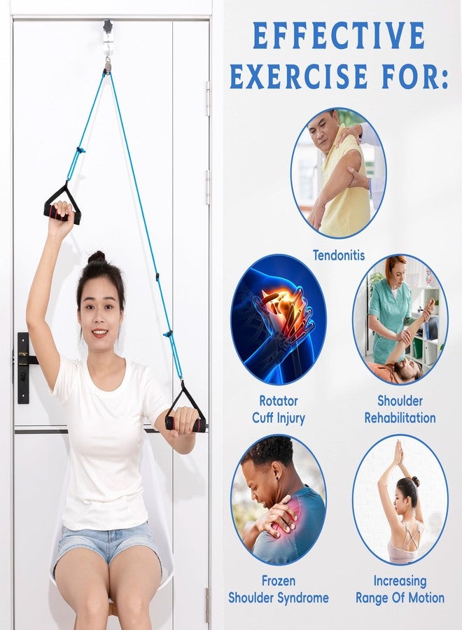 Fanwer Shoulder Pulley for Physical Therapy - Shoulder Exercise Pulley With Fixed Metal Bracket - Shoulder Pulley Over the Door - Pulleys for Shoulder Rehab -- Exercise Pulleys for Shoulders Doorway Arm Pulleys for Shoulder Injury - Image 2