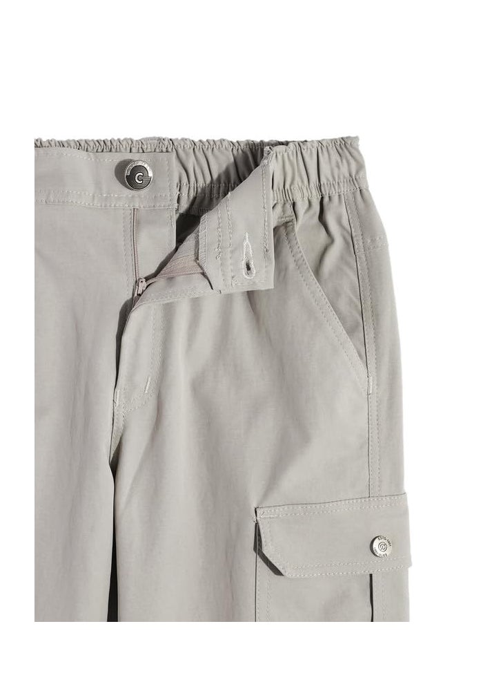CAVIO Boys Casual Solid Regular Fit Cargo Pants with Multiple Pockets - Grey - Image 3