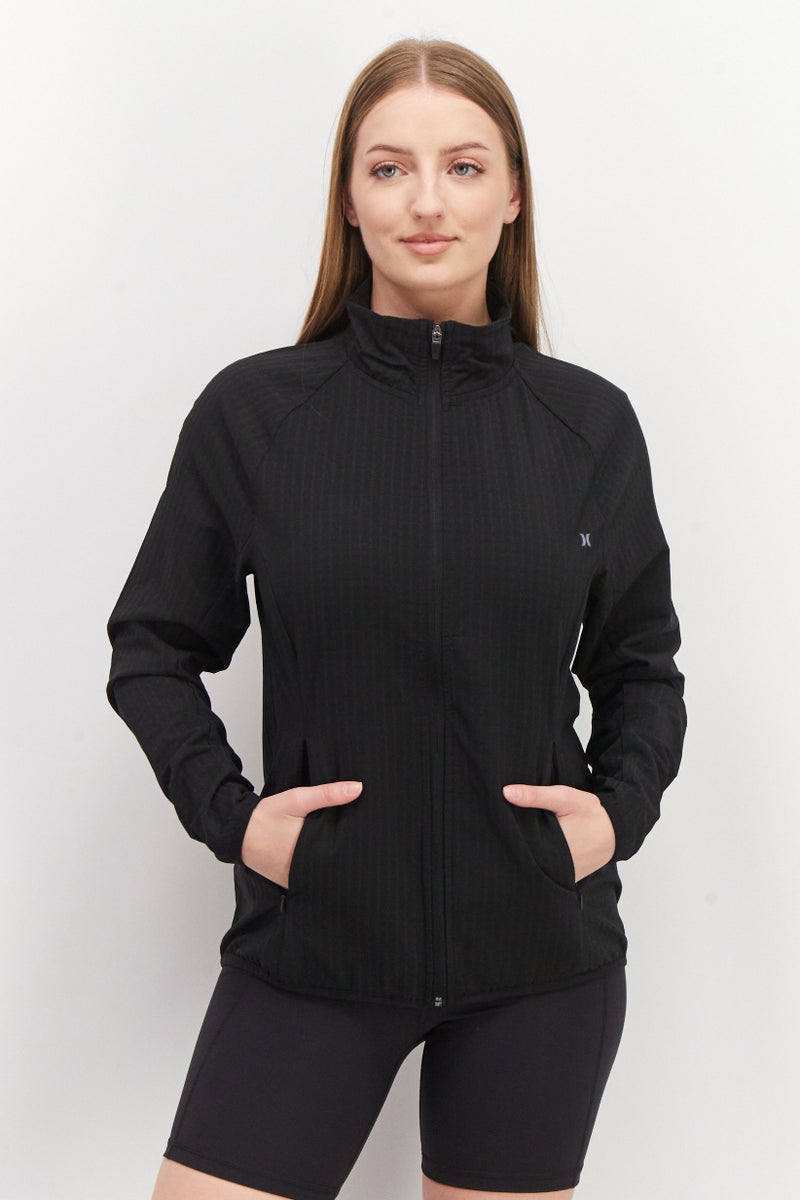 Hurley Women Sportswear Fit Training Jacket, Black - Image 1