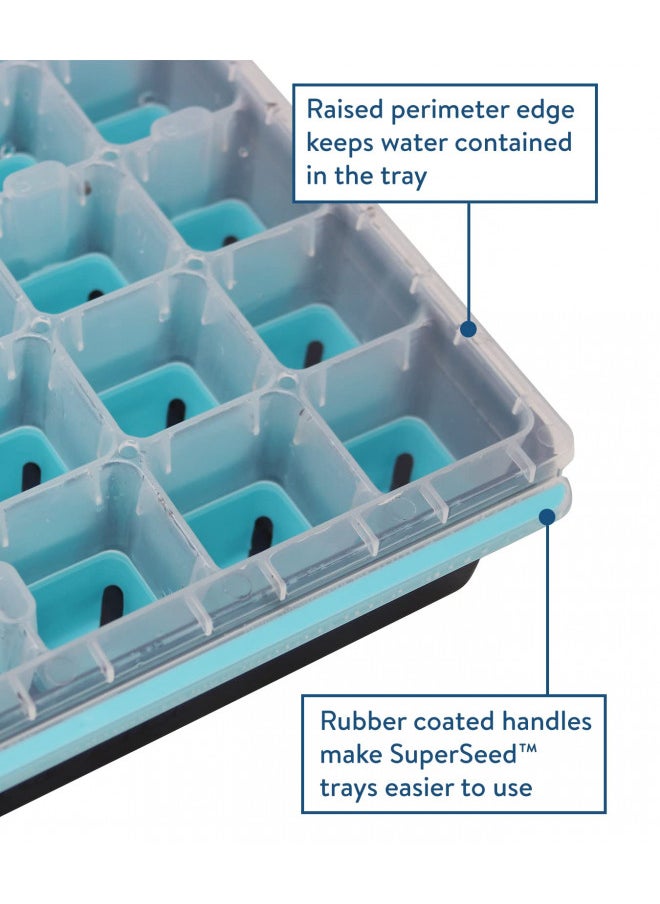 Burpee SuperSeed Seed Starting Tray | 36 Cell Reusable Seed Starter Tray | for Starting Vegetable, Flower & Herb Seeds | Indoor Grow Kit for Plant Seedlings | for Germination Success