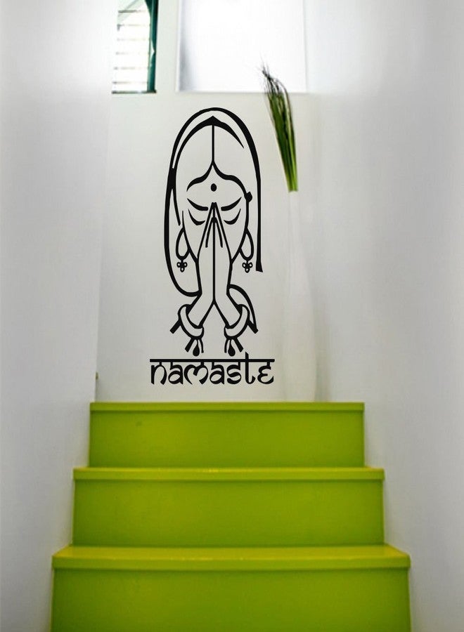 Asmi Collections PVC Wall Stickers Namaste and Welcome - Image 2