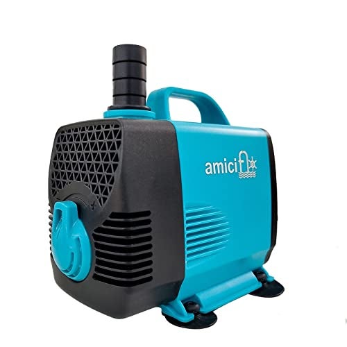 amiciFlo15W Submersible Water Pump – 600 LPH High Flow, 1.5M Lift Height, Pure Copper Motor, 2M Cord | Ultra-Quiet Water Circulation Pump for DIY Fountains, Aquariums, Hydroponics (8mm & 12mm Nozzles) - Image 1