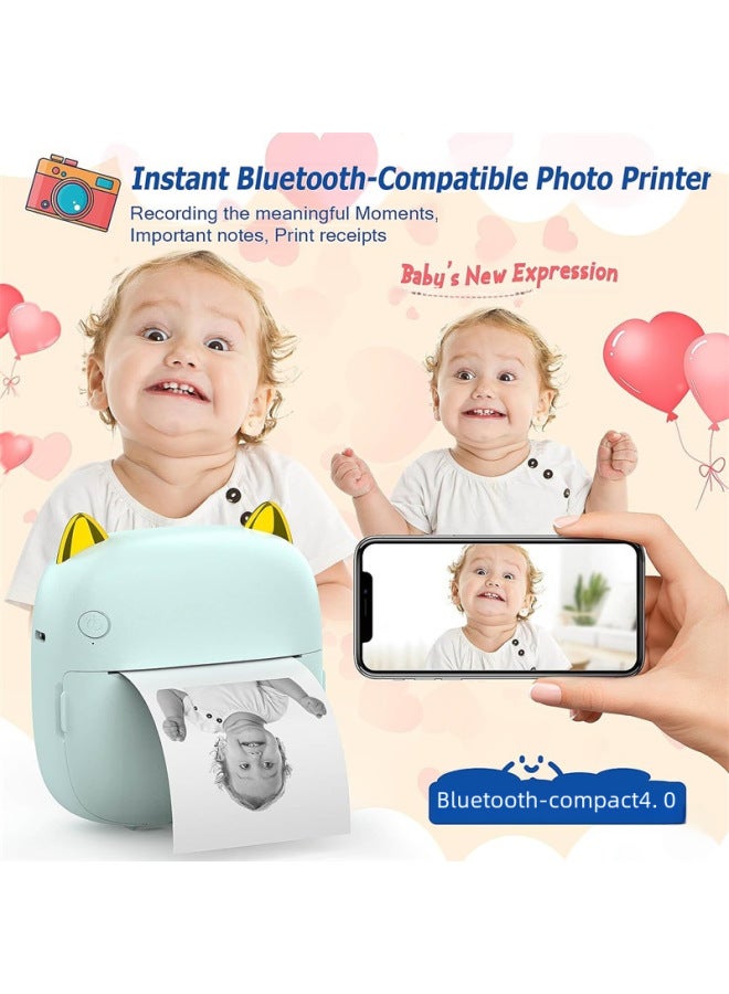 Neutral Hot Portable Printer Small Household Ink-free Printing Student Wrong Topic Adhesive Label Printer - Image 4