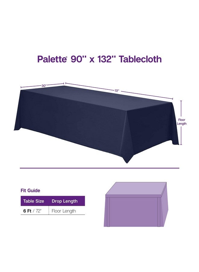 Gee Di Moda Rectangle Tablecloth - 90 x 132" Inch - White Rectangular Table Cloth for 6 Foot Table in Washable Polyester - Great for Buffet Table, Parties, Holiday Dinner, Wedding & More - Image 3