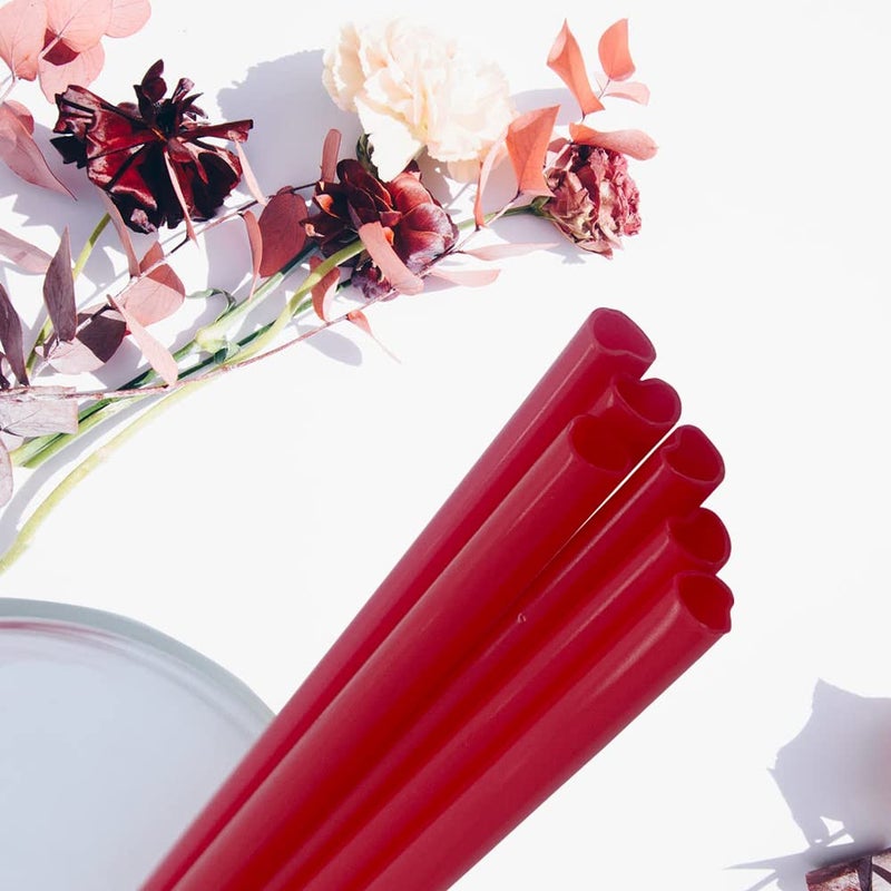 Amsthow 100Pcs Heart Shaped Straws Red Cute Plastic Individually Wrappe Drinking Straws for Valentine's Day Wedding Cocktail Birthday Chai Shakes Cocoa (100Pcs) - Image 5