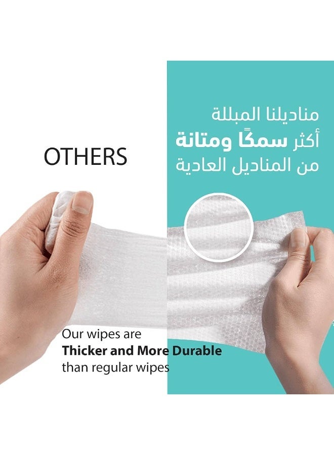 أرو مناديل أرو المبللة بالماء للأطفال للبشرة الحساسة 99.9% ماء نقي – خالية من العطر والكحول – 3 × 80 منديل (240 منديل) - Image 3