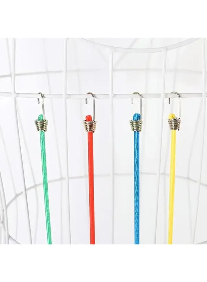 Mixed Color 10Pcs 10 Inch Mini Rubber Bands 100LB Capacity Hooks for Bicycle Camping Luggage - Image 4
