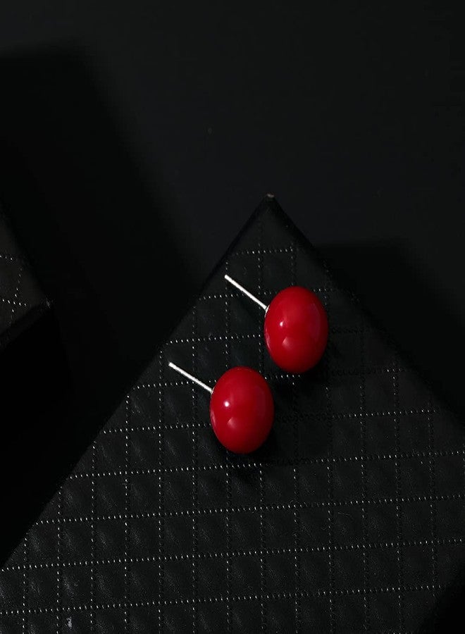 lureme 4 Pairs Round Simulated Shell Pearl Stud Earrings Pack (er006323-2) - Image 3