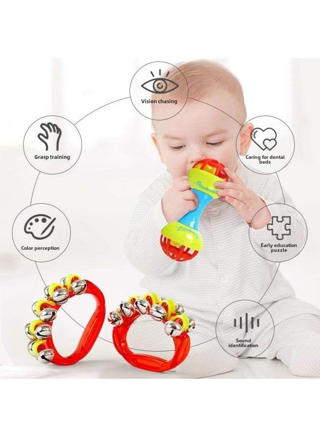 Baby Toys 0-1 Year Old Puzzle Early Education Newborn Hand Rattle 6 Baby Three Months Grip Training-Color: 0-12 Months, Watching Listening And Grasping Training - Image 4