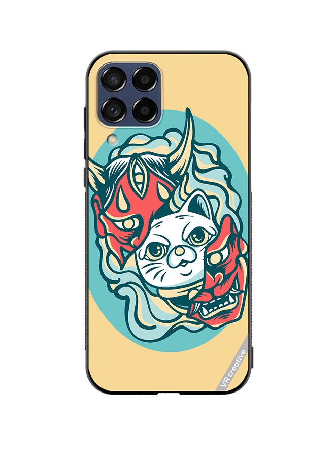 VR CREATIVE Protective Case Cover For Samsung Galaxy M53 Cat In Mask Design Multicolour - Image 1
