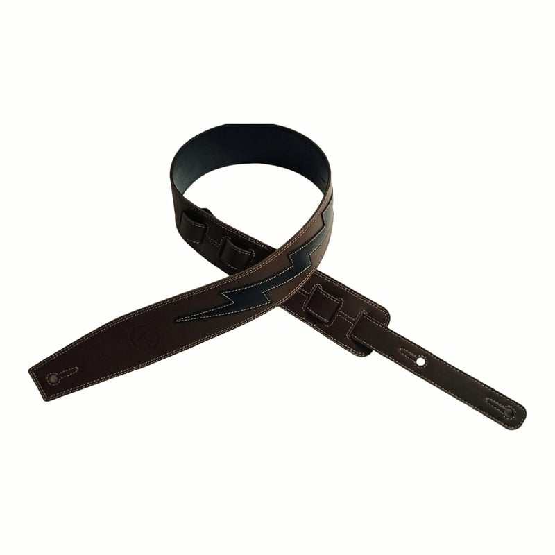 Ve CREATION Leather Guitar Strap for Bass, Electric, Acoustic & Heavy Guitars, 2.5" Wide, Adjustable from 42-56 Inches, - Image 3