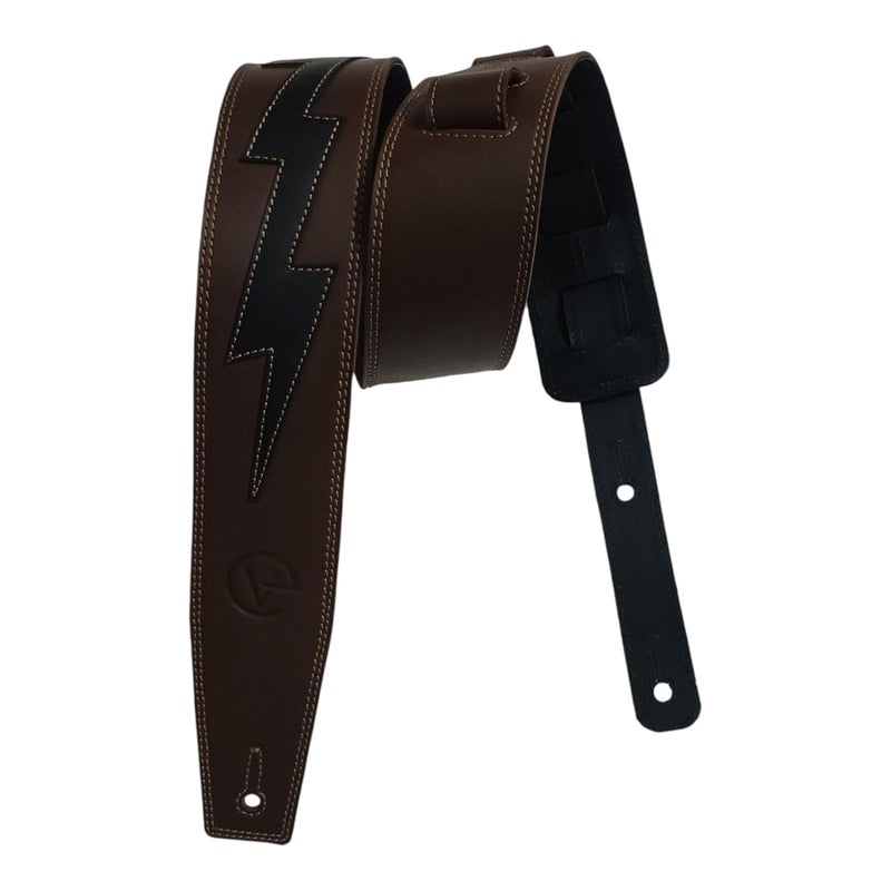 Ve CREATION Leather Guitar Strap for Bass, Electric, Acoustic & Heavy Guitars, 2.5" Wide, Adjustable from 42-56 Inches, - Image 5